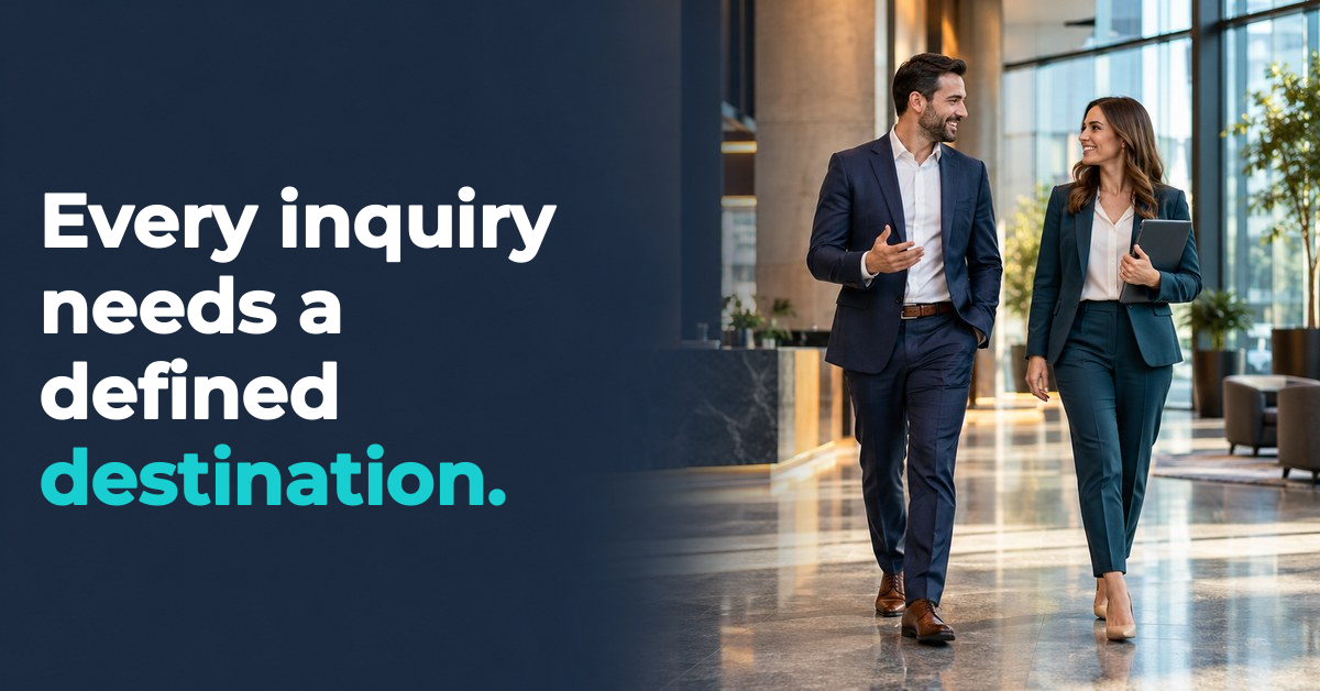 Every inquiry needs a defined destination. Every inquiry needs a defined destination.