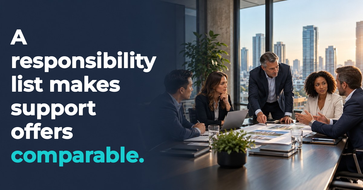 Commercial real estate scene: Businesspeople meeting in a conference room