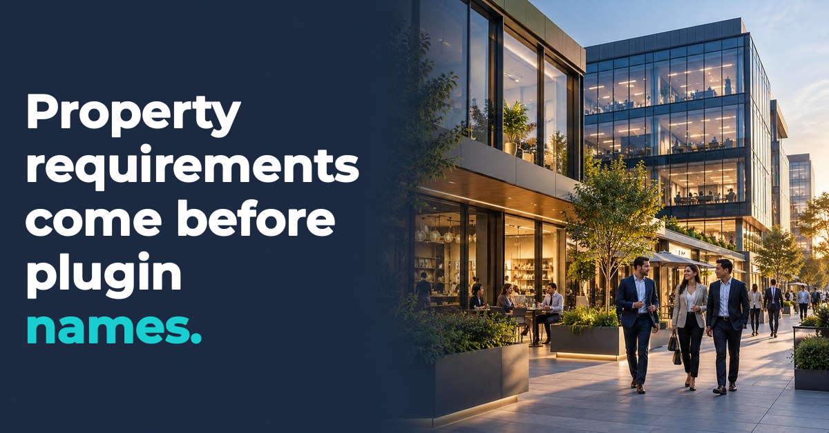 Commercial buildings illustrating representative property requirements.