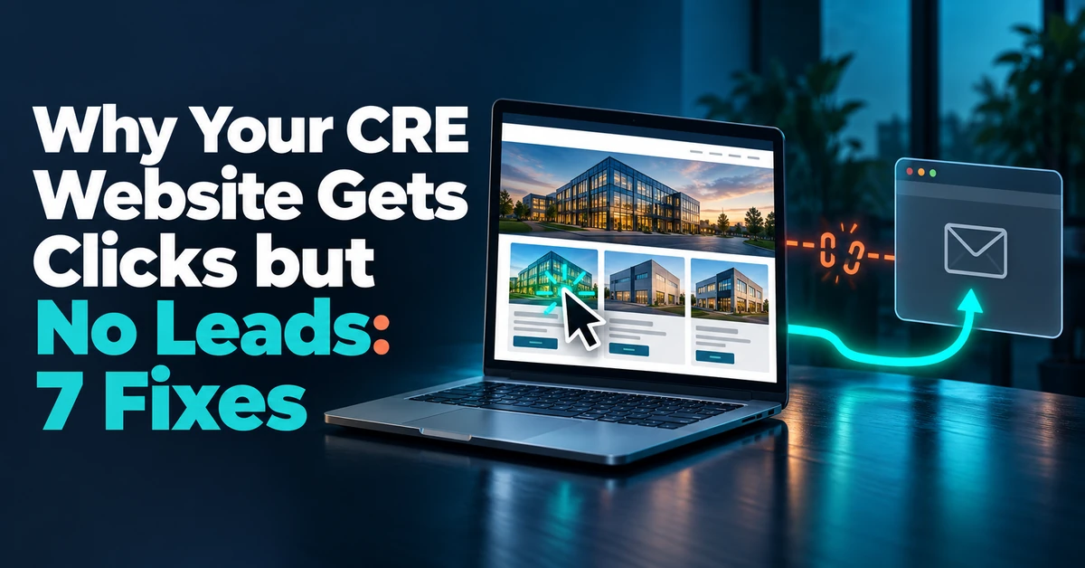 Why Your CRE Website Gets Clicks but No Leads: 7 Fixes