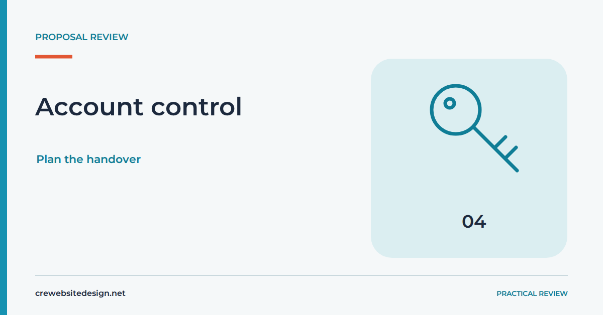 Account control illustrated for Questions to ask before signing a website proposal