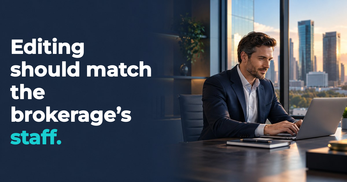 Editing should match the brokerage’s staff. Editing should match the brokerage’s staff. — office laptop illustration